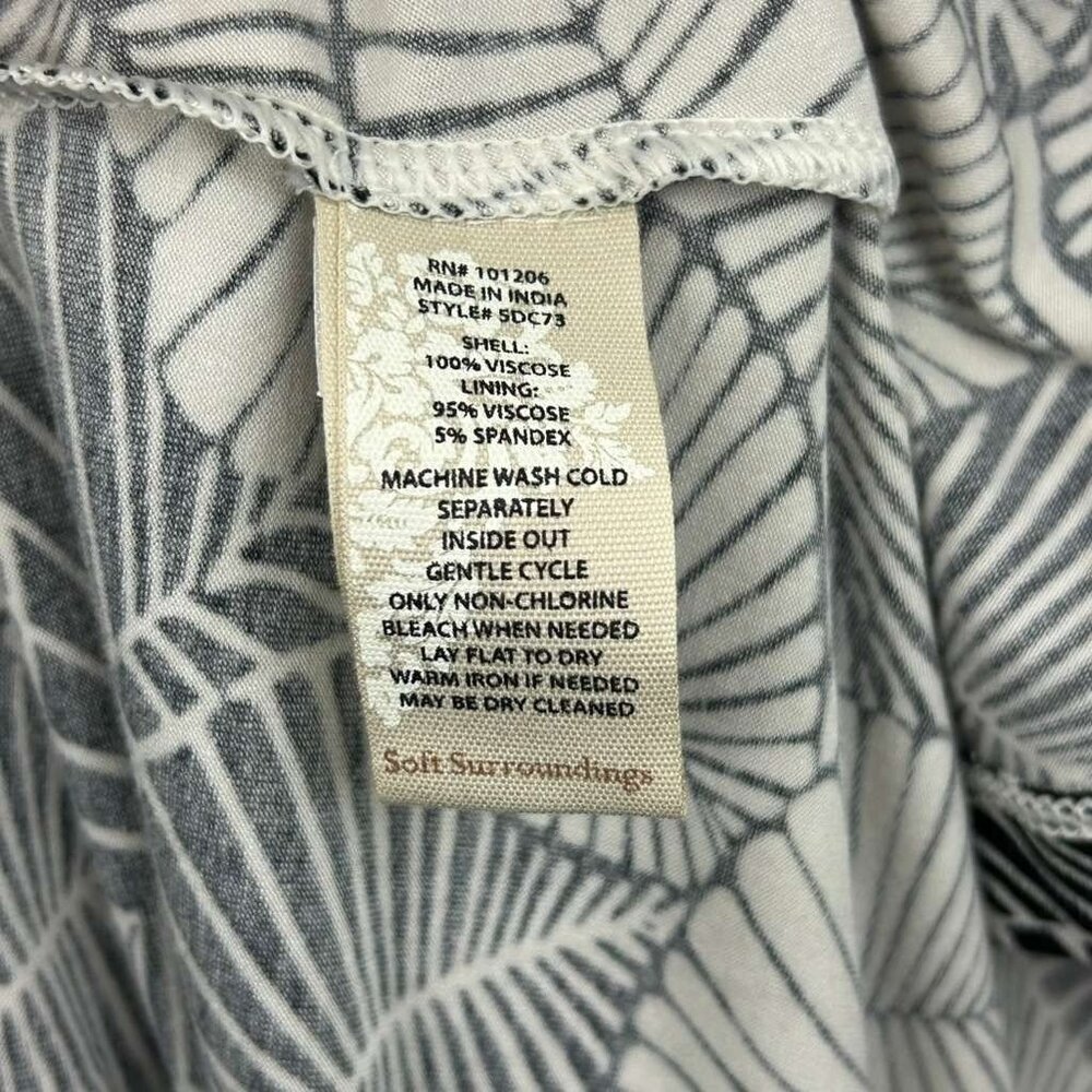 NWT Soft Surroundings Women's 1X Miami Beach Maxi Dress Black/White - Picture 8 of 16